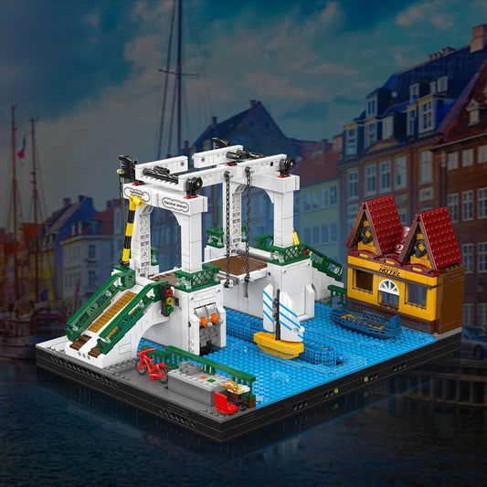 Motorised Nordic Town Drawbridge 2065PCS