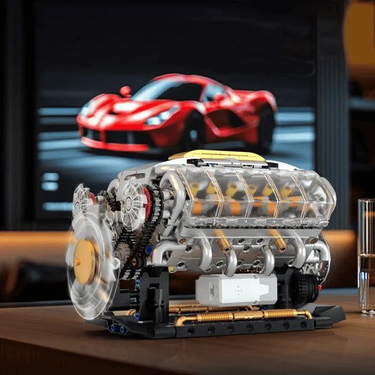 Motorised V8 Engine 691pcs