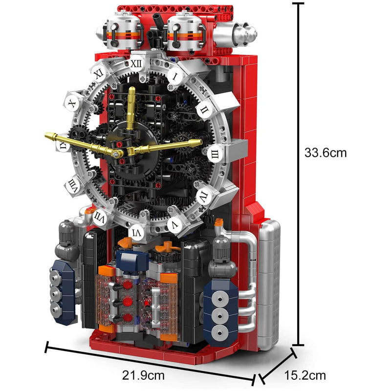 Motorised Cyberpunk Mechanical Clock 1600PCS - RBrickstem®