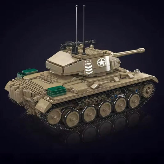 Remote Controlled M24 Chaffee Tank 931pcs - RBrickstem®