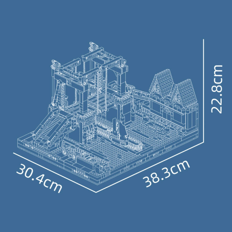 Motorised Nordic Town Drawbridge 2065PCS