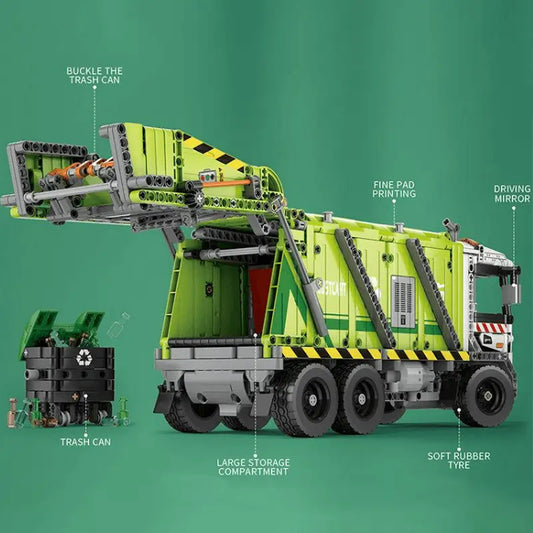 Compression Garbage Truck 1467pcs