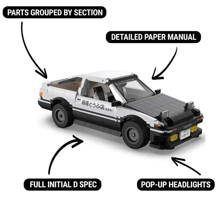 REMOTE CONTROLLED INITIAL D AE86 1233PCS