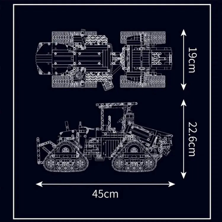 REMOTE CONTROLLED PNEUMATIC CRAWLER TRACTOR 1697PCS
