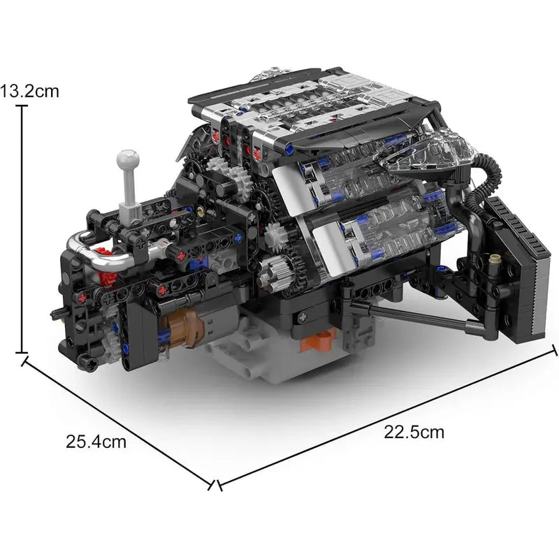 Twin Turbo W12 German Engine 870pcs - RBrickstem®