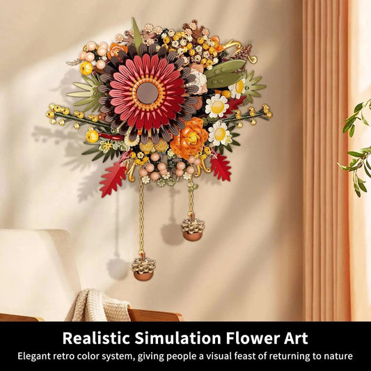 Unique Dried Flowers Building Set 800+Pcs