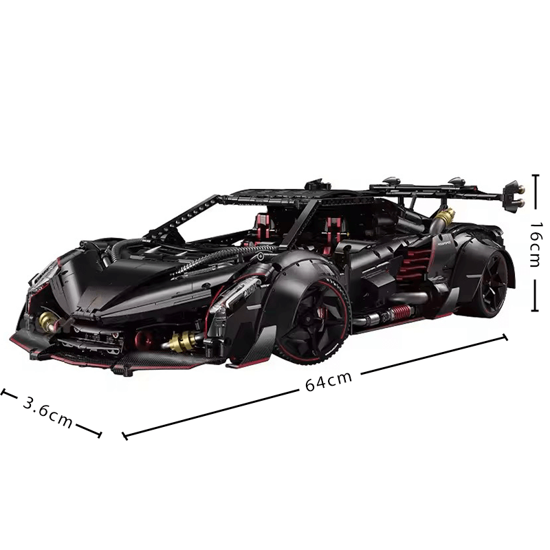 Limited Edition Meteorite Black Supercar 3808PCS - RBrickstem®