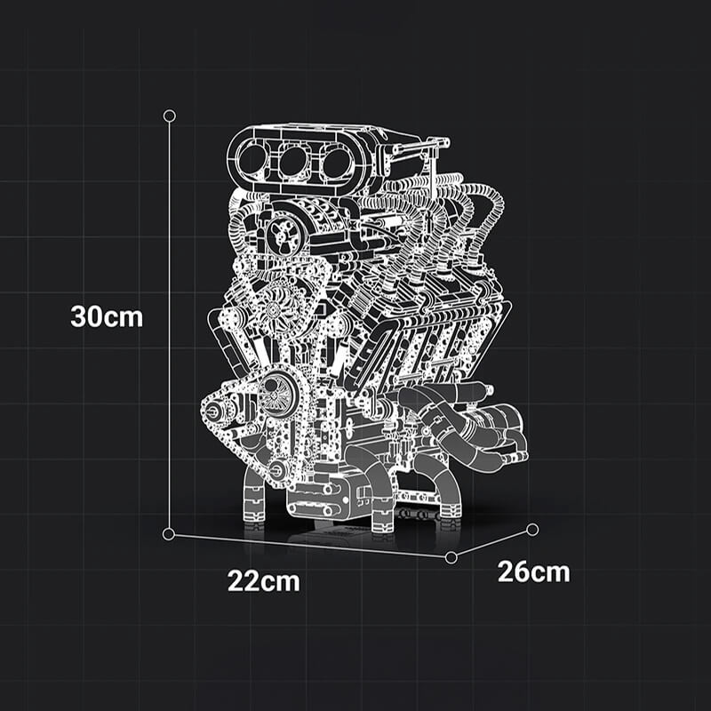 Supercharged V8 American Engine 2346Pcs - RBrickstem®