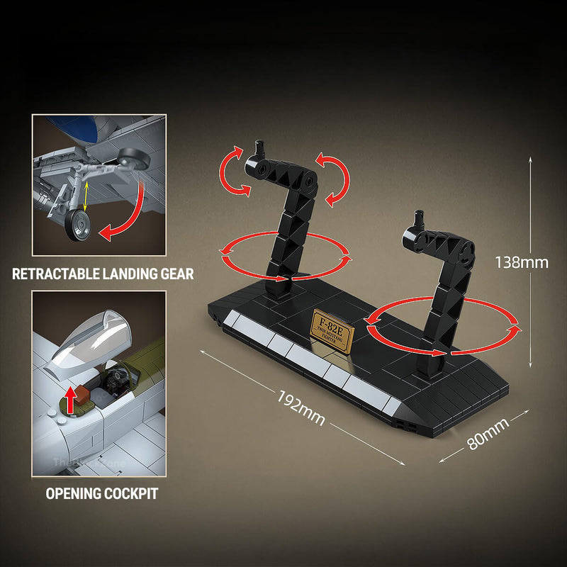 North American F-82 Twin Mustang 1106PCS - RBrickstem®