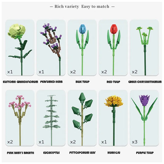 Flower Bouquet 999pcs - RBrickstem®
