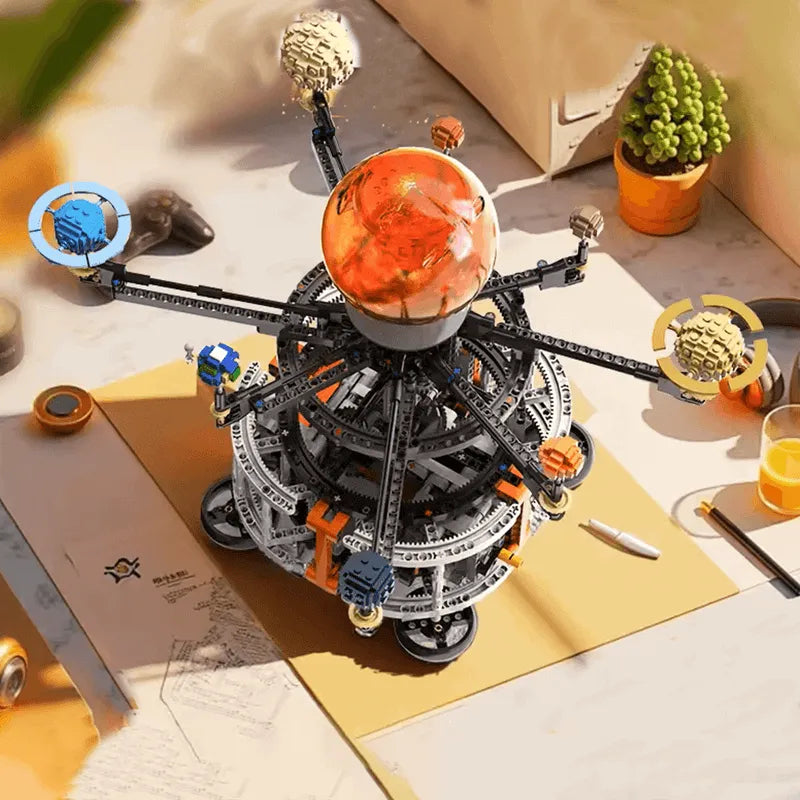 Motorised Rotating Solar System 1281pcs - RBrickstem®