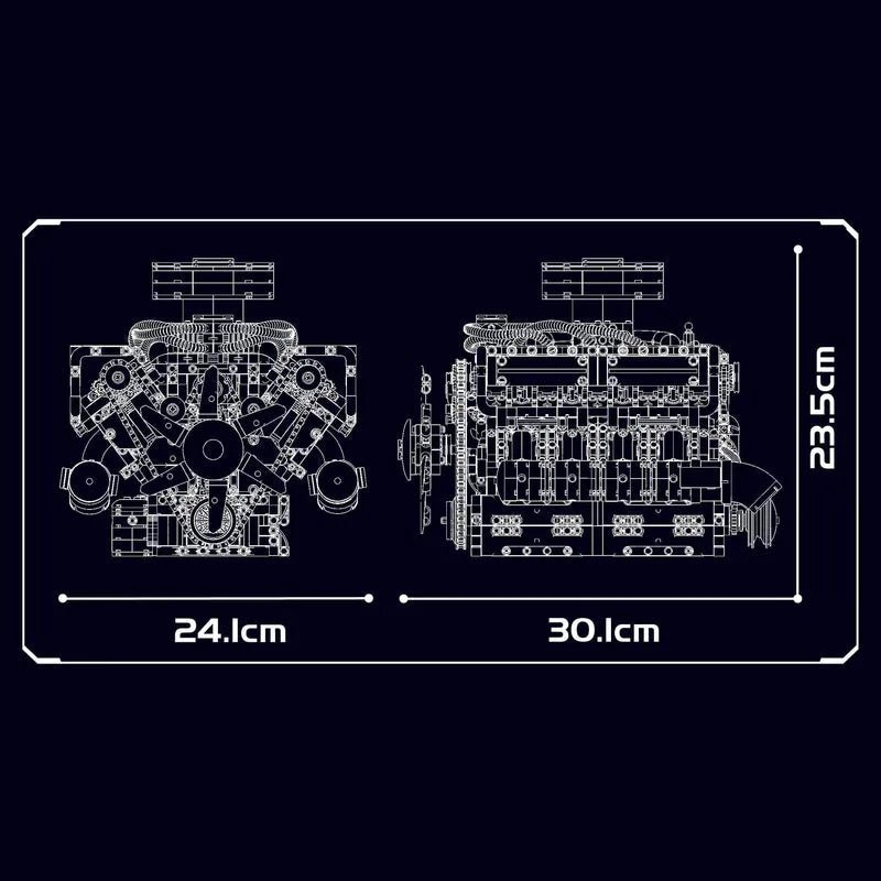 Motorised V8 Tank Engine 2249pcs - RBrickstem®