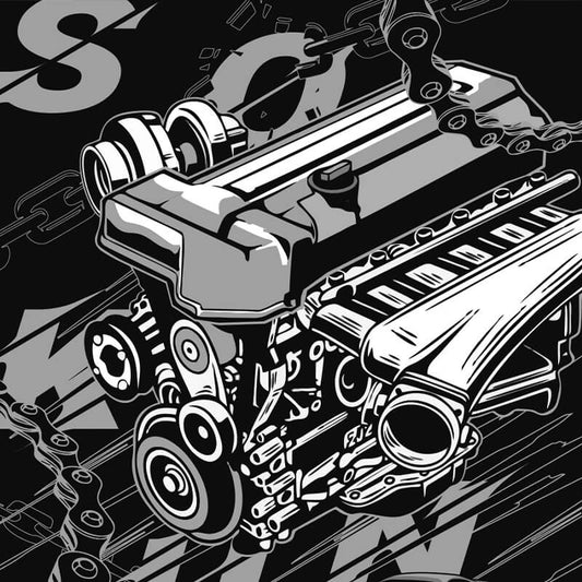 Single Turbo Japanese Inline 6 Engine 973Pcs - RBrickstem®