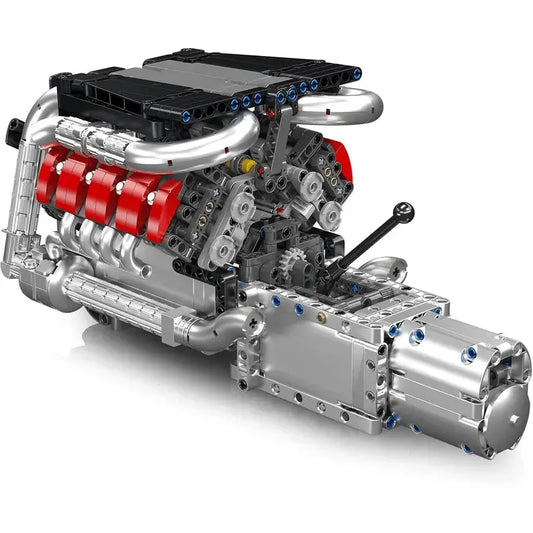 Motorised German V8 Engine With Gearbox 1168pcs
