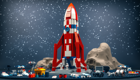 Blast-Off-with-the-Rocket-X-Building-Block-Model RBrickstem®