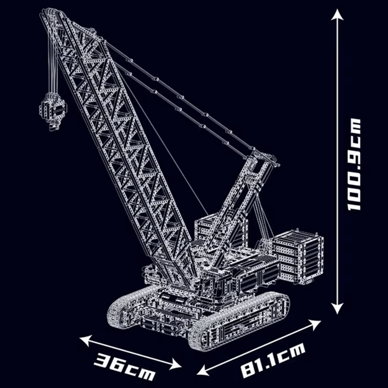 Remote Controlled Dragline Crawler Crane 4493pcs - RBrickstem®