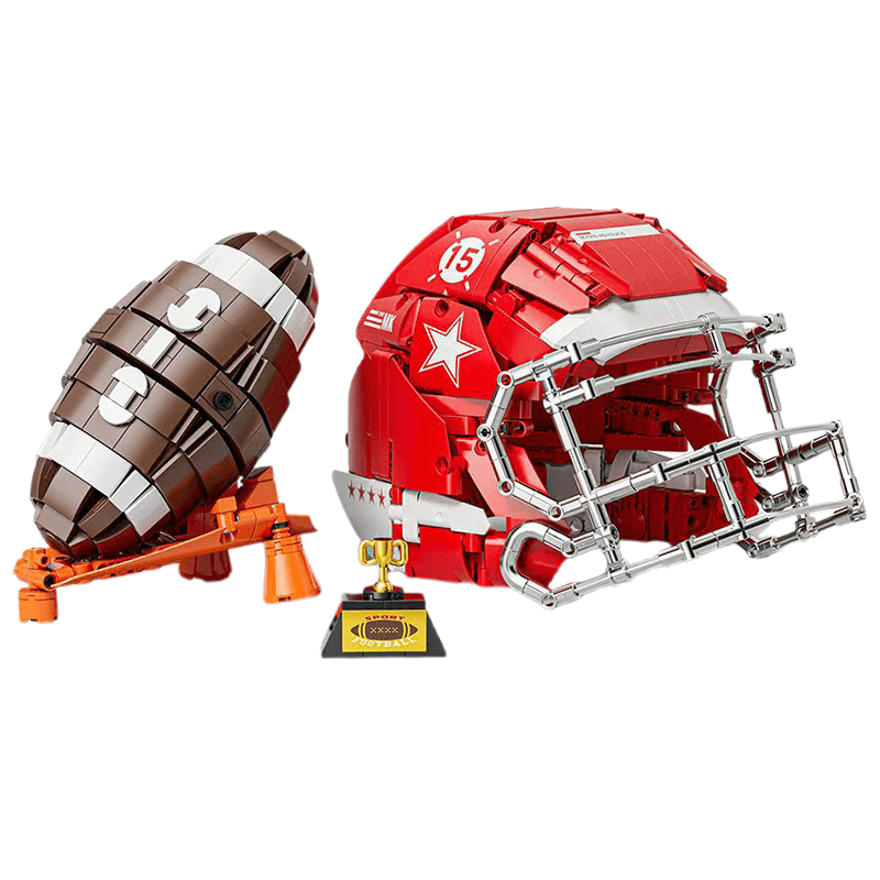 Football Helmet and Ball 1037pcs - RBrickstem®