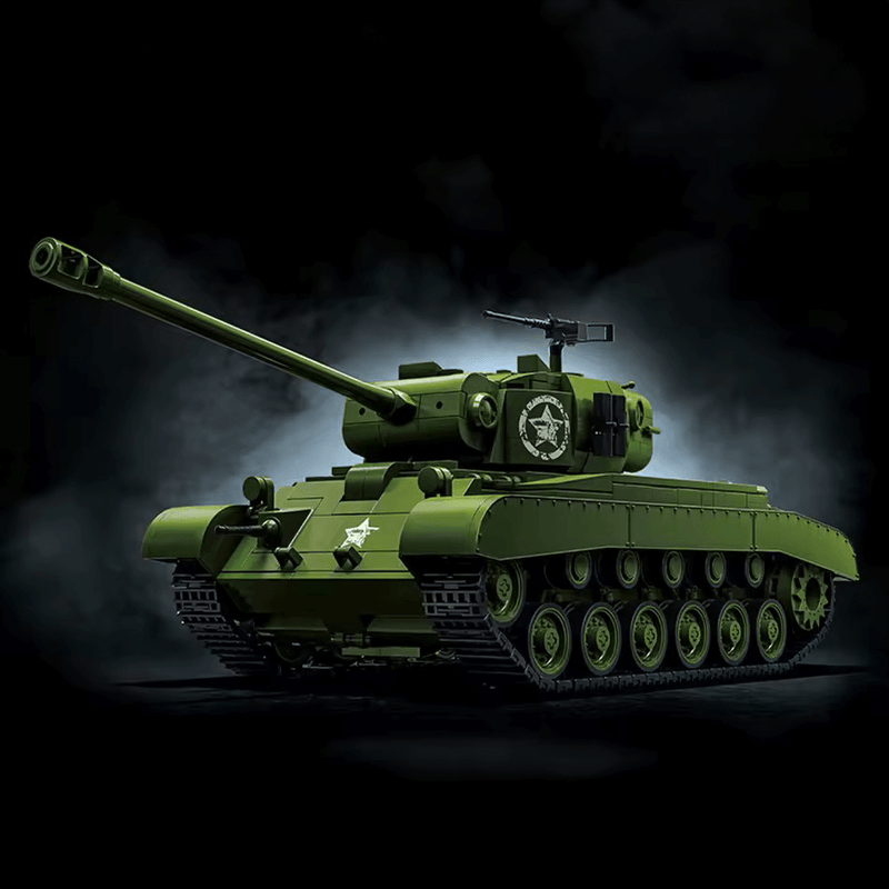 M26 Pershing Heavy Tank 1702pcs Model – Rotating Turret - RBrickstem®
