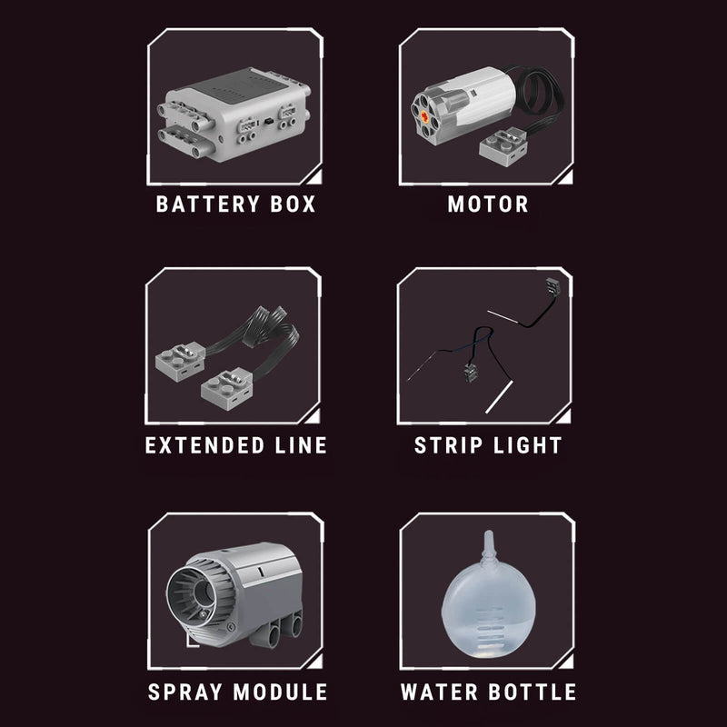 V8 Rear Supercar Powertrain 1393Pcs - RBrickstem®