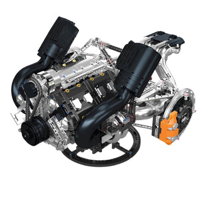 The Ultimate Scandinavian 5L V8 Engine & Gearbox 3191Pcs - RBrickstem®