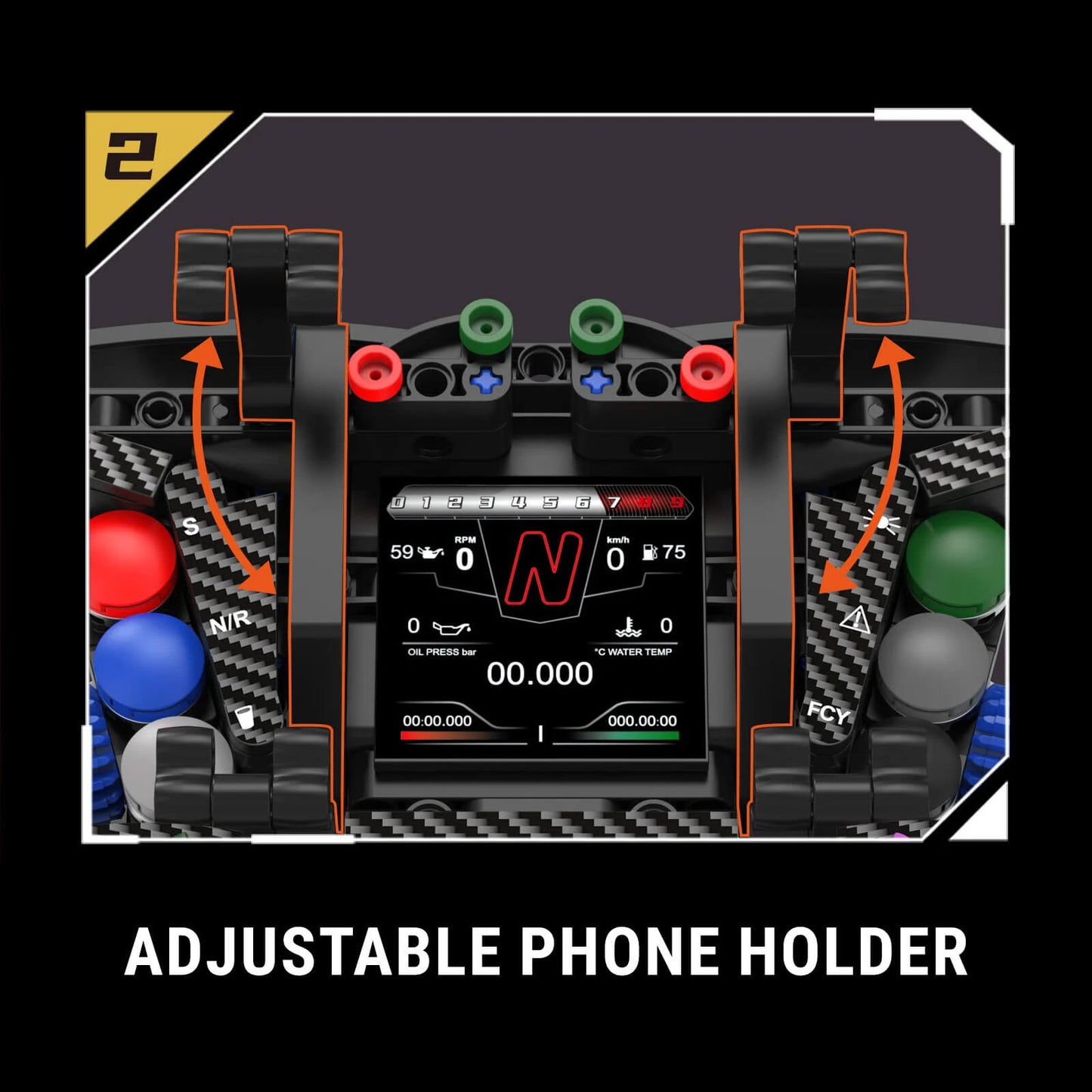 1:1 Italian Bull Racing Steering Wheel 866Pcs - RBrickstem®