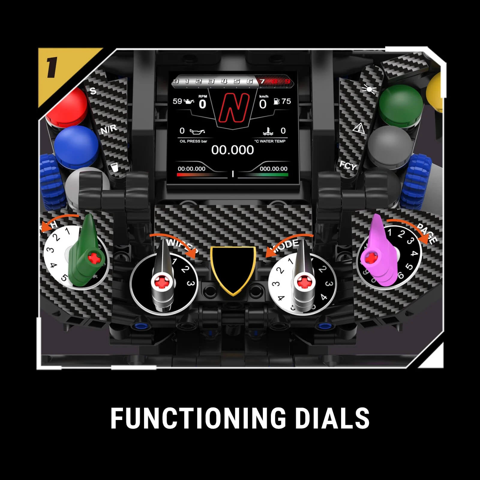 1:1 Italian Bull Racing Steering Wheel 866Pcs - RBrickstem®