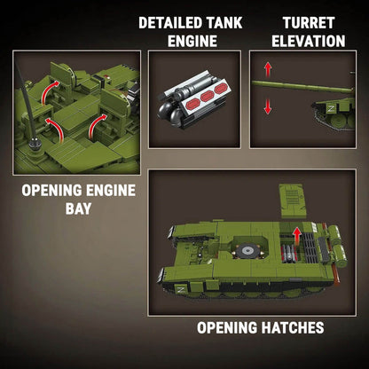 T-90A Main Battle Tank 1199Pcs - RBrickstem®
