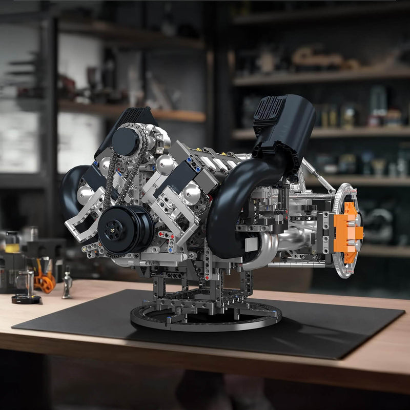 The Ultimate Scandinavian 5L V8 Engine & Gearbox 3191Pcs - RBrickstem®