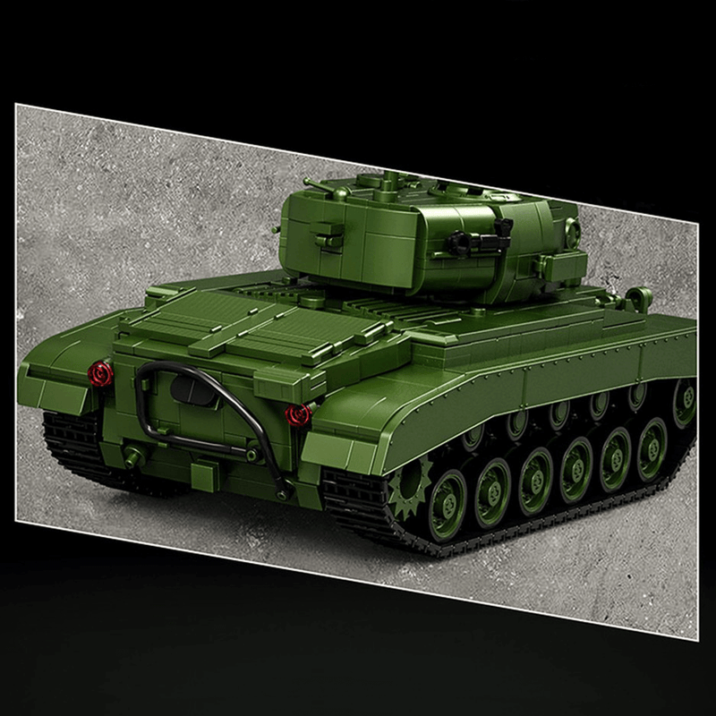M26 Pershing Heavy Tank 1702pcs Model – Rotating Turret - RBrickstem®
