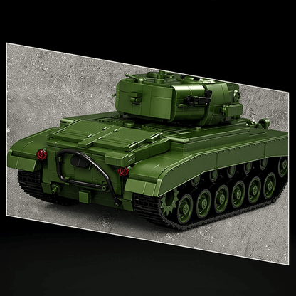M26 Pershing Heavy Tank 1702pcs Model – Rotating Turret - RBrickstem®