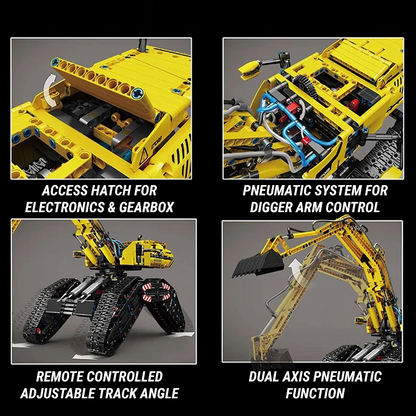 Remote Controlled Morphing Excavator 2236pcs mySite