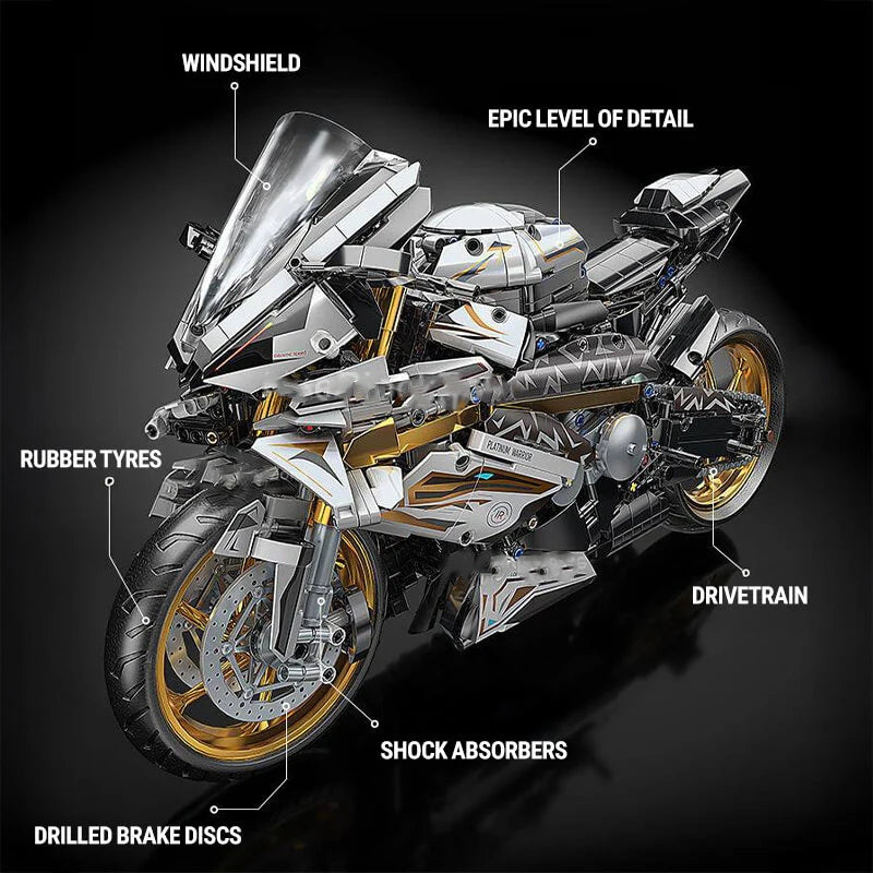 German Performance Bike Model 2044pcs 1:5 Scale - RBrickstem®