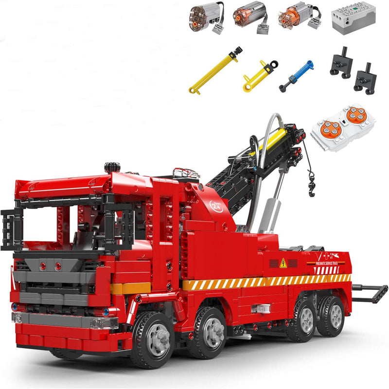 Pneumatic European Tow Truck 1652PCS - RBrickstem®