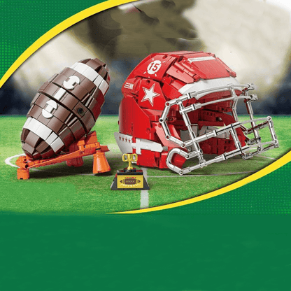 Football Helmet and Ball 1037pcs - RBrickstem®