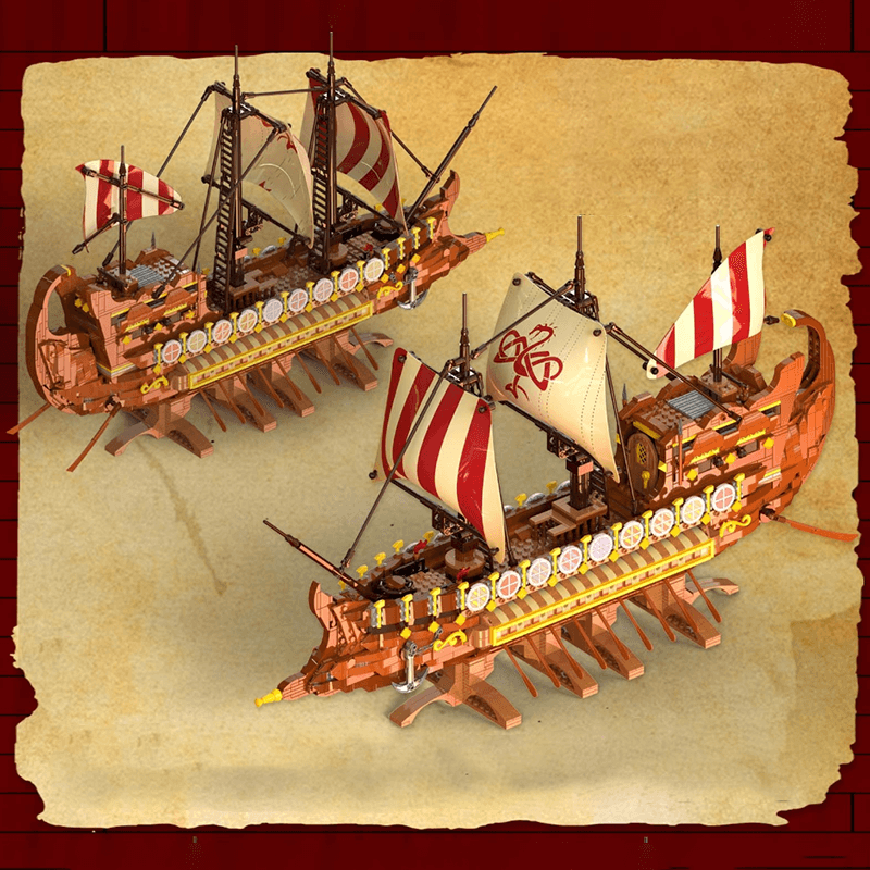 Ancient Viking Warship 2072pcs RBrickstem®