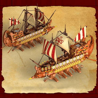 Ancient Viking Warship 2072pcs RBrickstem®