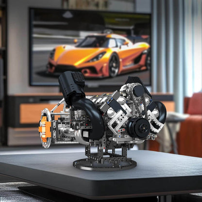 The Ultimate Scandinavian 5L V8 Engine & Gearbox 3191Pcs - RBrickstem®