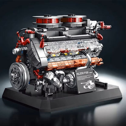 WW2 German V8 Tank Engine 1235Pcs - RBrickstem®