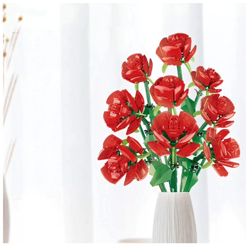 Bouquet of Nine Red Roses 568pcs mySite