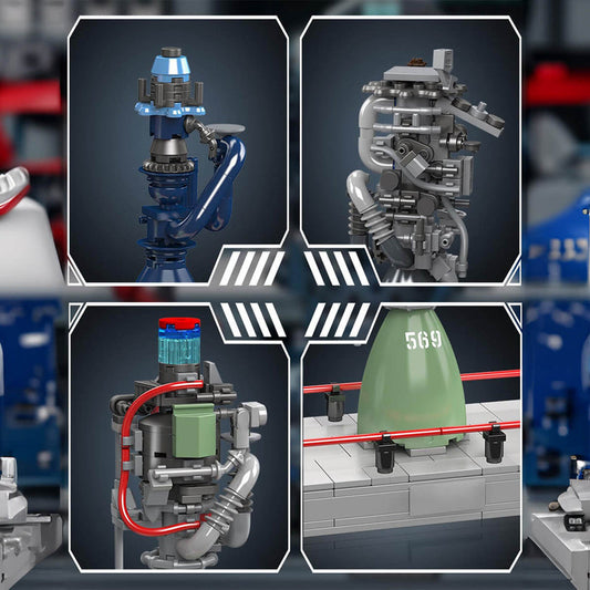 Methalox Rocket Engine Showcase 495Pcs - RBrickstem®