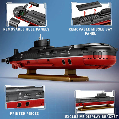 Project 941 Akula Nuclear Submarine 2894Pcs - RBrickstem®