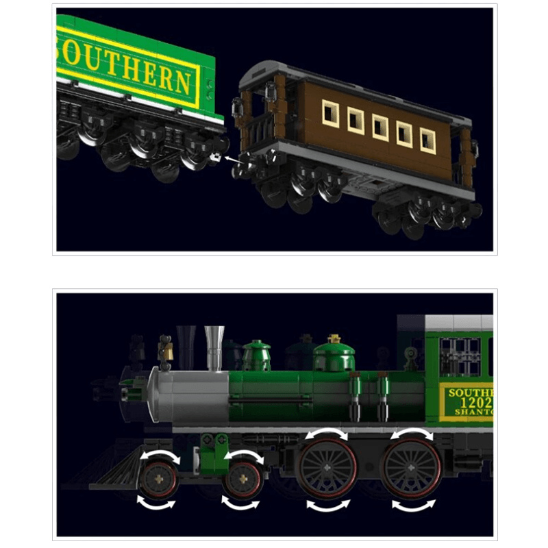 Remote Controlled Southern Steam Locomotive 1211pcs mySite