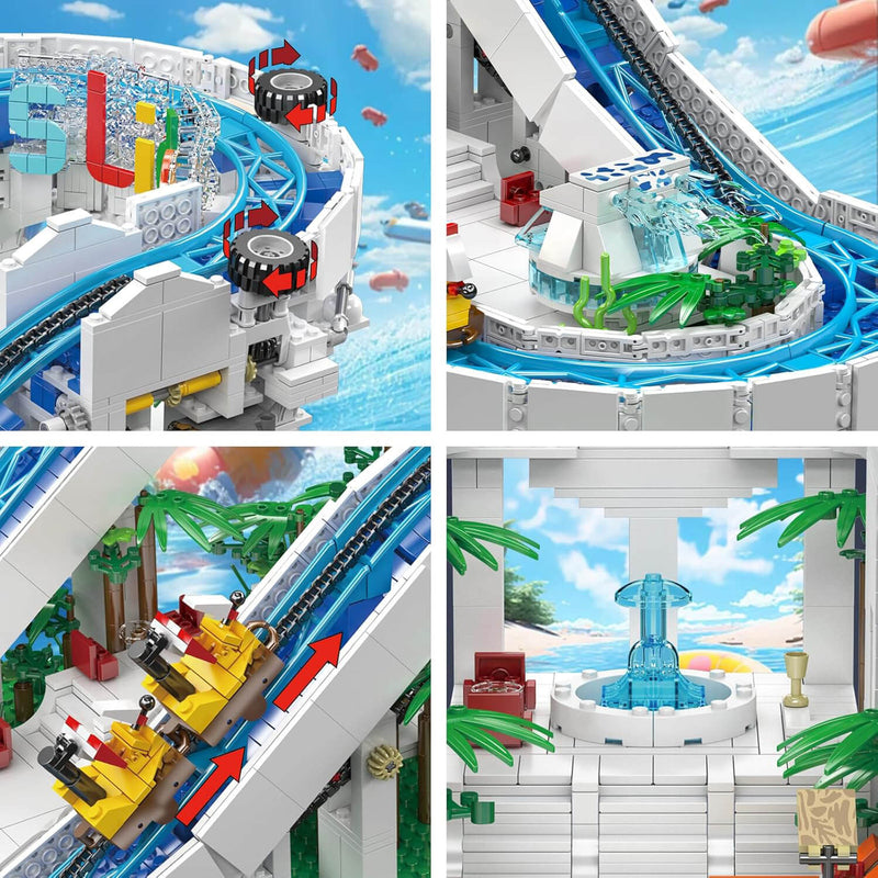 Motorised Water Slide 2087Pcs - RBrickstem®