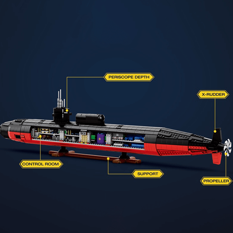 Military Los Angeles-Class SSN Submarine 2987pcs mySite