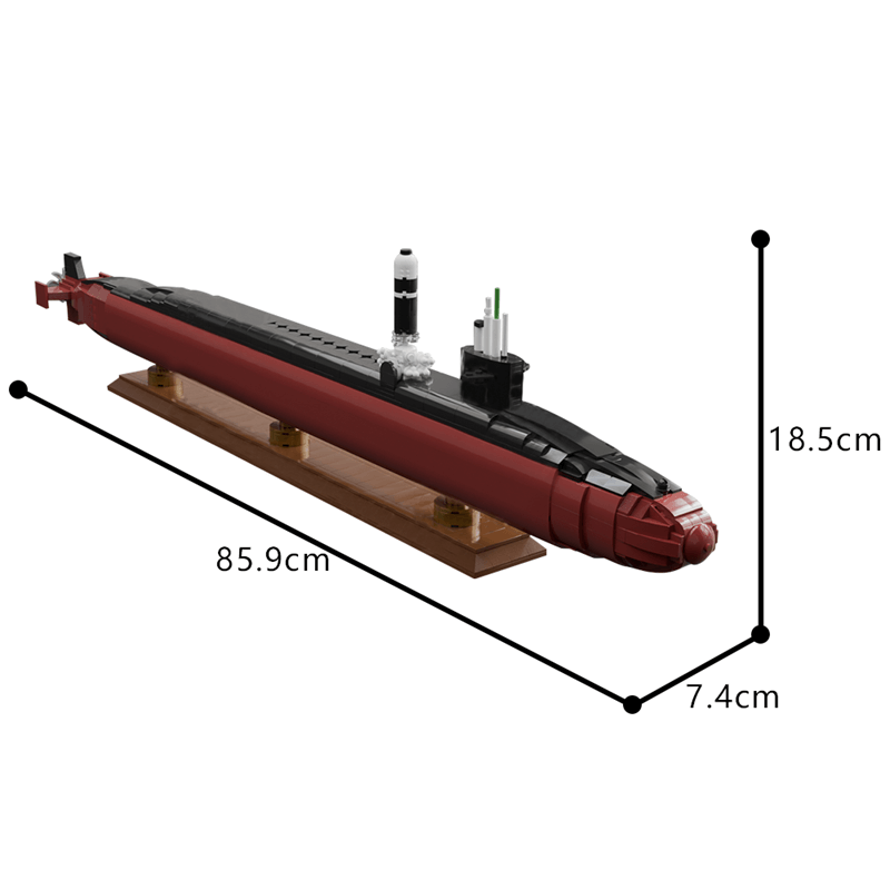 Ohio-Class Submarine 1704pcs - RBrickstem®