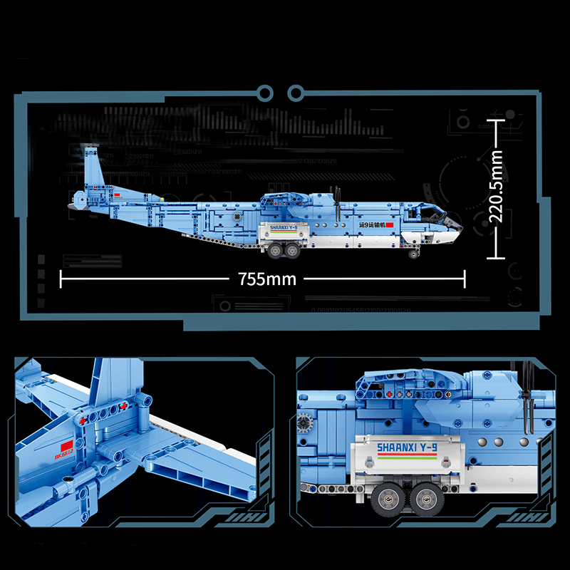 Y9 Transport Aircraft 1855pcs - RBrickstem®