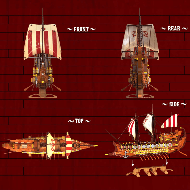 Ancient Viking Warship 2072pcs RBrickstem®