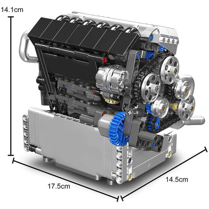 Motorised Inline 6 Bavarian Engine 743Pcs - RBrickstem®