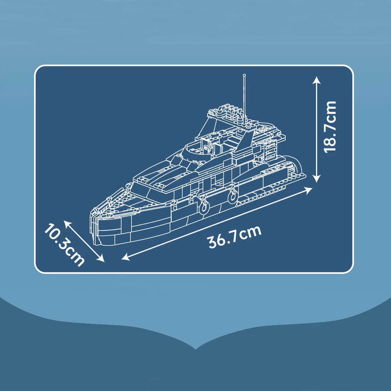Twin Deck Ocean Cruiser 856Pcs - RBrickstem®