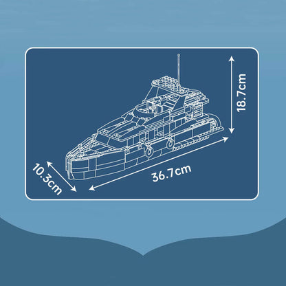 Twin Deck Ocean Cruiser 856Pcs - RBrickstem®